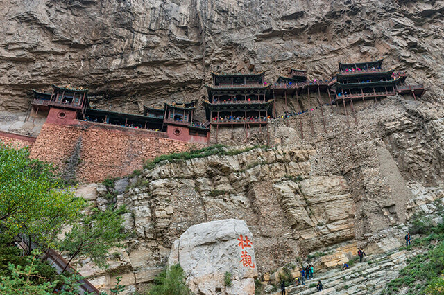 人气榜单前十中国10个建在悬崖绝壁上寺庙